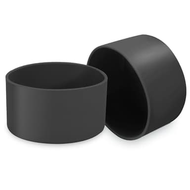 Seimneire 2 Pcs 3 Inch / 75mm Black Water Bottle Boot, Silicone Sleeve Water Bottle Bumper, Tumbler Accessories Bottle Bottom Protector for 20oz 30oz 40oz Water Bottle