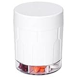Extra Large Supplement Organizer,Betife Daily Weekly Pill Organizer Bottle, Pill Dispenser with 7 Large Compartments, Organizer to Hold 7 Day Vitamin Medication,21 Labels and a Cleaning Brush（White）