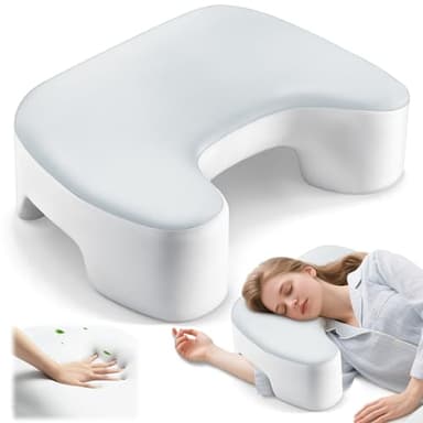 WOAKUSO Side Sleeper Pillow with Arm Holes -arm Pillow Ergonomic for Cervical, Neck, Shoulder & Rotator Cuff Pain Relief - ldeal for Side Sleepers Grey