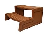 Confer Plastics Resin Multi Purpose Outdoor Non Slip Portable Spa and Hot Tub Handi-Step Deck Patio Steps Accessories, Redwood
