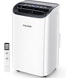 14,000 BTU Portable Air Conditioner Cools Up to 700 Sq.Ft, Auto-Evaporation Low Noise Portable AC Unit with Remote Control Fits for Large Room, Office, Garage,White