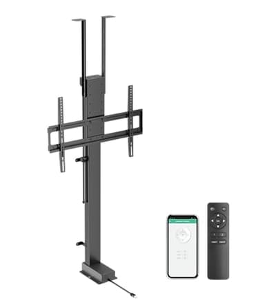 ynVISION.DESIGN Motorized TV Lift & Ceiling Drop Down Mount for 43-88 Inch TVs - 47in Travel Distance - RF Remote & WiFi Voice Control - Floor/Ceiling Installation - Max VESA 600x400, 132 lb Limit