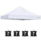 Ontheway 10' x 10' Replacement Canopy Top for EZ Pop Up Canopy Tent, Instant Canopy Top Cover (Canopy Top Only)