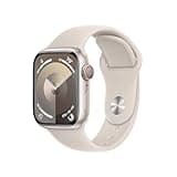Apple Watch Series 9 [GPS + Cellular 41mm] Starlight Aluminum Case with Starlight Sport Band S/M (Renewed)