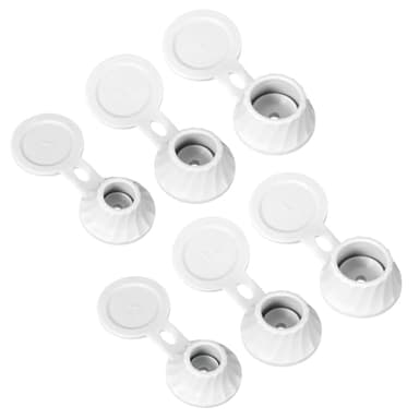 uxcell 6 Pcs Bottle Emptying Caps 3 Sizes Shampoo Upside Down Flip It Bottle Caps Kit Inverted Leak-Proof Cap for Shower Gel Bottles Lotions Shampoos Kitchen Condiments, White