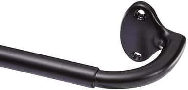 Amazon Basics Adjustable Room Darkening Blackout Curtain Rod - 28" to 48", Black