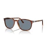 Persol PO3019S 96/56 52MM Terra Di Siena/Crystal Lens Light Blue Square Sunglasses for Men + BUNDLE with Designer iWear Eyewear Kit