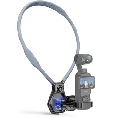 AMAZEAR Magnetic Neck Holder for DJI OSMO Pocket 3 Action 6 Insta 360 X5 Camera Accessory, Comfortable Hands-Free Chest Mount First-Personal POV VLOG, for Go-Pro, for Xtra Edge Muse