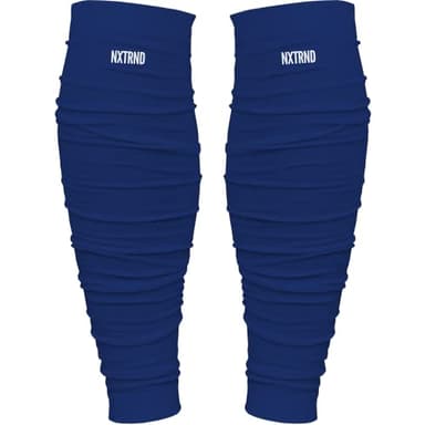 Nxtrnd Football Leg Sleeves, Calf Sleeves for Men & Boys, Sold as a Pair (Navy Blue, Youth)