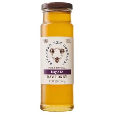 Savannah Bee Company Tupelo Honey - Pure, Natural, Raw Honey - 12 Oz