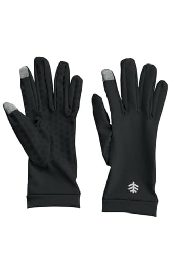 Coolibar Full Finger UV Sun Gloves - UPF 50+ Sun Protection - Gannett in Black