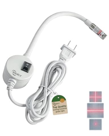 Magnetic Positioning Quilting Light for Sewing Machine, Red Guide Line Tool, Straight Stitch Seam Guide, Rotating Lazer Guided Stitching Accessory, LED for Sewing Machines Precision(1pc-STRAIGHT LINE)