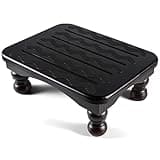 URFORESTIC Solid Wood Bed Step Stool Super Large/Bedside Steps for High Beds/Solid Wood Super Sturdy Hold Up to 500 LBS (Dark Brown)