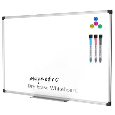 XBoard Magnetic Dry Erase Board/Whiteboard, 36 X 24 Inches Double Sided White Board, Silver Aluminium Frame
