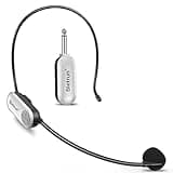 Bietrun UHF Wireless Microphone Headset, 165ft Range, Working Time 6H, 1/4''Plug, Wireless Headset Mic ＆Handheld Mic 2 in 1, for Karaoke Speaker, Amplifier, Mic Speakers, PA System, Teaching, Fitness