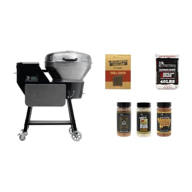 recteq Pellet Grill RT-B380X Bullseye Deluxe + Grilling Basics Bundle, WiFi Enabled Electric Pellet Smoker Grill, BBQ Outdoor, Smoke, Sear, and More