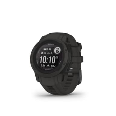 Garmin Instinct 2S Solar, Smaller-Sized Rugged Outdoor Watch with GPS, with Solar Charging Capabilities, Built for All Elements, Multi-GNSS Support, Tracback Routing and More, Graphite
