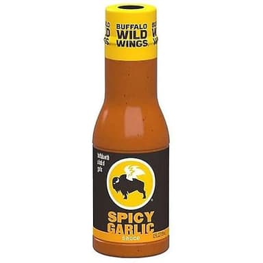 Buffalo Wild Wings Spicy Garlic Buffalo Sauce, 12 fl. oz., Made with Cayenne Pepper, Garlic and Tamarind, Perfect Dipping Sauce, Chicken Marinade, Wing Seasoning or Burger Topping
