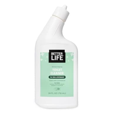 Better Life Toilet Bowl Cleaner - Tea Tree & Peppermint Scent Cleaning Gel - Liquid Bathroom Cleaners for Household - 24oz