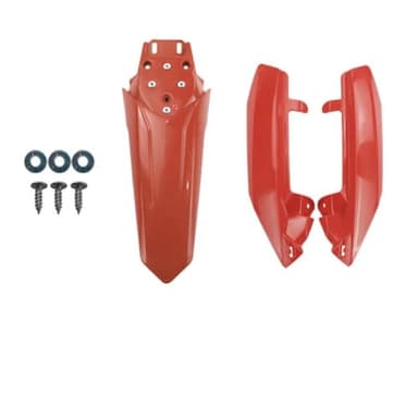 Motorcycle Plastic Rear Seat Side Panels Fender Cover Fairing Kit Compatible With LINGQI RACING R MX4 X3 Electric Bike Scooter(Red)