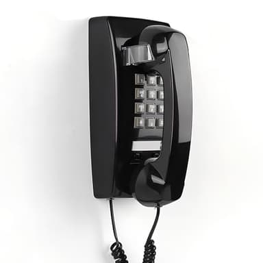 Retro Wall Mount Phone with Loud Mechanical Ringer Vintage Wall Phones for landline with Volume Adjustable Old Fashioned Corded Landline Telephone for Home School Kitchen Office
