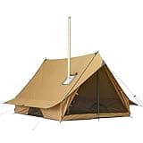 POMOLY Camping Hot Tent Wall Tent, Chalet 70 Pro Portable Cabin Tent with Stove Jack and Two Poles for 2-3 Person Hiking, Hunting, Backpacking