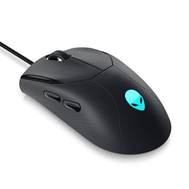 Alienware AW720M Tri-Mode Wireless Gaming Mouse - 2.4GHz Wireless, Bluetooth 5.1, 26,000 DPI, 8-Fully Programmable Buttons, Magnetic Snap Charging Adapter USB-A to USB-C Cable - Dark Side of The Moon