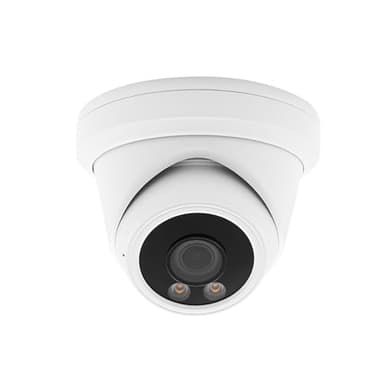 8MP 4K Turret Dome TVI CVI AHD CCTV Security Camera with Visible White LED Lights, 24/7 Full Color 65ft Night Vision, 2.8mm 100° Wide Angle, Outdoor, Metal Housing, ONLY Compatible with 8MP DVR