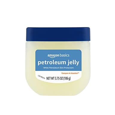 Amazon Basics Petroleum Jelly White Petrolatum Skin Protectant, Moisturizer for Chapped Lips and Irritated Skin, Unscented, 3.75 oz, 1-Pack (Previously Solimo)