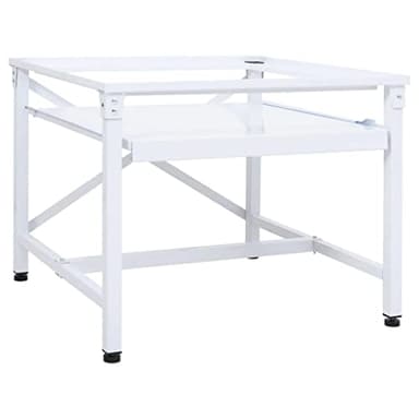 vidaXL Double Washing and Drying Machine Pedestal Home Garden Household Laundry Washer Dryer Pedestal Stand Washing Machine Raiser White