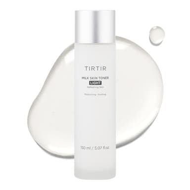 TIRTIR Milk Skin Rice Toner Light | Instant Hydration with 4% Niacinamide, Pantenol, Lightweight, Pore-Tightening, Vegan, Acne-Prone, Oily Skin, Fungal Acne Safe, Korean Skin Care, 5.07 Fl Oz