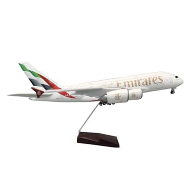 Emirat Livery Style,1:160 Scale A380 Aircraft Model for Collection, Static Display Plane Model with Resin Stand,Suitable for Business Gifts