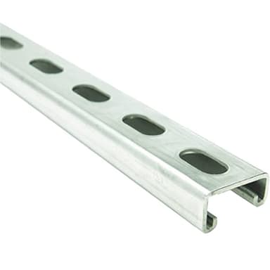 Newhouse Electric 1-5/8 in. x 13/16 in. 14 Gauge Metal Strut Channel with Slotted Back Electro-Galvanized 2ft. (SC14-2-EG), Silver