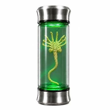 SEELLODGE Alien Creature Popcorn Bucket, LED Lighted Alien Gothic Popcorn Bucket Home Decor, Creepy Halloween Party Tabletop Decoration Accessories(Alien Creature)