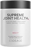 Codeage Supreme Joint Health, UC-II Collagen Capsules Type II, VitaCherry Sport Cherries, Boron, Calcium Fructoborate, Hyaluronic Acid, Turmeric, Bromelain & Boswellia Supplement, Non-GMO, 60 Count