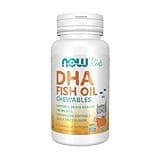 NOW Foods Supplements, DHA Kids 100 mg, Supports Brain Health*, Fruit Flavor, 60 Chewable Softgels, packaging may vary
