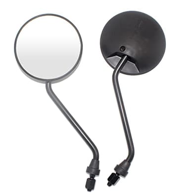 Minho Universal Rear View Convex 4.1" Round Motorcycle Mirrors with 8mm Bolt for Scooter ATV Dirt Bike Moped Honda Kawasaki Suzuki Yamaha