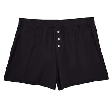 Thinx Ultra-Soft Period Underwear, Overnight Sleep-Shorts Leakproof, Holds Up to 12 Regular Tampons*, Period Underwear for Women, Reusable & Controls Odor, Black, M