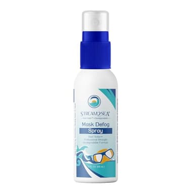 STREAM 2 SEA Reef Safe Anti-Fog Spray for Swim Goggles, Snorkel, Scuba & Ski Masks – Defogger for Scuba Diving, Snorkeling & Swimming – 2 Fl Oz