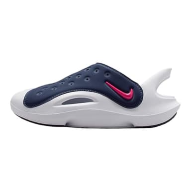 Nike Aqua Swoosh Little Kids' Sandals (Midnight Navy/White/Rush Pink) Size 13