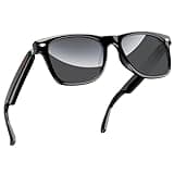 Blackview Smart Glasses, 5.0 Bluetooth Sunglasses with Open Ear Speaker Headphone, Voice Assistant Compatible, Blue Light Blocking Lenses Sunglasses for Men/Women (Sunglass, Black)