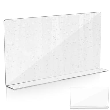 PRETYZOOM Acrylic Sink Water Splash Guard, 15.7x8 Inches Sink Splash Guards Splatter Panel, Kitchen Protective Splatter Barrier, Universal Fit