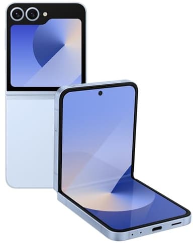 Samsung Galaxy Z Flip 6 AI Cell Phone, 256GB Unlocked Android Smartphone, FlexCam, Photo Assist, Camcorder Mode, Live Interpreter, Foldable Design, 2024, Blue (Renewed)