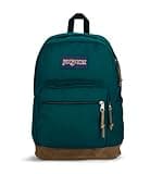 JanSport Right Pack Backpack - Durable Daypack with Padded 15" Laptop Sleeve, Spacious Main Compartment & Integrated Water Bottle Pocket - Deep Juniper