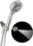 Delta Faucet ProClean Brushed Nickel Shower Head with Handheld, Showerhead with High Pressure Spray, Handheld Shower Head, 6 Spray Settings, SpotShield Brushed Nickel 75740SN