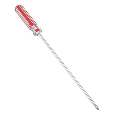 Piutouyar 8 Inch Phillips Screwdriver, Extra Long Shaft Cross Head Screwdriver #2 Magnetic Tip Screwdrivers Long Screwdriver for Repair Home Improvement, Red