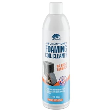 ShineSafe AC Foaming Coil Cleaner - Heavy Duty Professional Grade & For Commercial & Residential Air Conditioner - 19 OZ