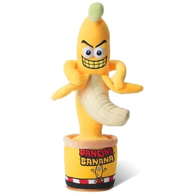 Asovnis Funny Dancing Talking Banana Toy, Gifts Mimicking, Recording Repeating What You Say, Hilarious Laughs, Novelty Gag Gift for Adults Friends Coworkers Office
