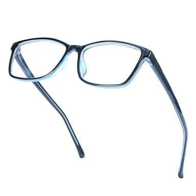 IGnaef Natural Crystal Stone Lenses Reading Glasses with Clear Real Glass Lenses UV Protection