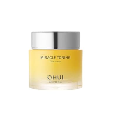 O Hui Miracle Toning Glow Cream, Vitamin C Moisturizer with Hyaluronic Acid, AHA, Niacinamide | Brighten, Hydrate, and Even Skin Tone | Korean Skin Care for Glowing Skin